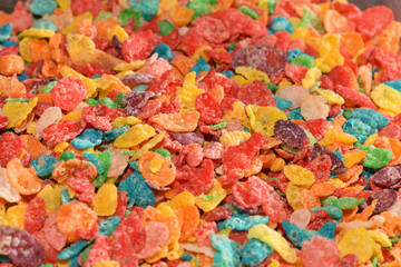 Colorful breakfast cereal 
