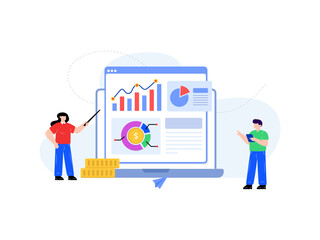 
A flat illustration of web ad in modern style 

