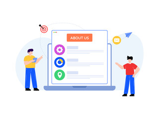 
Digital marketing in flat illustration design 

