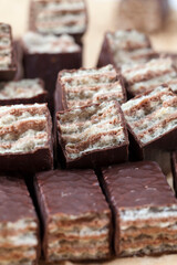 milk chocolate candies close-up