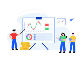 
Business meeting in flat editable vector design 

