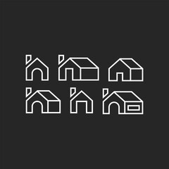 Set of Home Icons. House Icons vectors. Flat Illustration. Stay home.