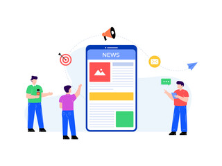 
Online medical service, flat editable illustration download

