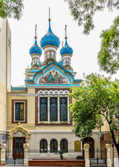 Fototapeta na wymiar Argentina, Buenos Aires, the Rusian Orthodox church Santisima Trinidad