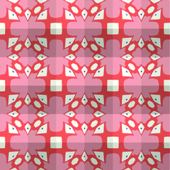 Naklejka na ściany i meble Geometric vector pattern with triangular elements. Seamless abstract ornament for wallpapers and backgrounds. 