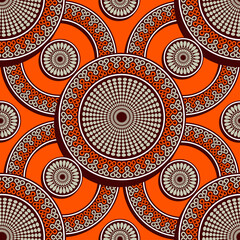 African circle fabric pattern, picture art and abstract background.