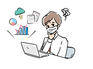 オフィス　仕事効率の悪い男性