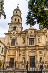 Fototapeta na wymiar Argentina, Buenos Aires. The Nuestra Señora de Belén Church in the district of San Telmo.