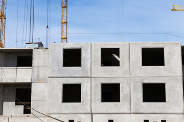 construction site with the initial stage of construction