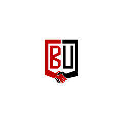 Obraz premium bu logo hand deal design vector icon