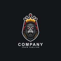 king gorilla sport logo design