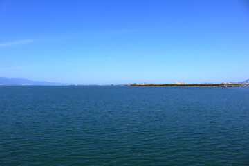 近江大橋から見た琵琶湖の景色