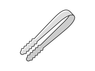 ステンレスのトングのイラスト