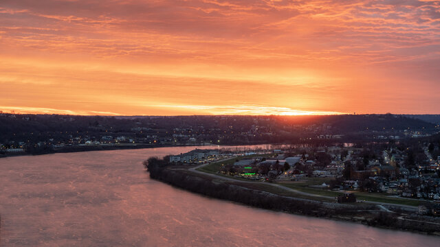 The Ohio River Valley At Sunrise