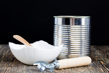 an old rusting metal can