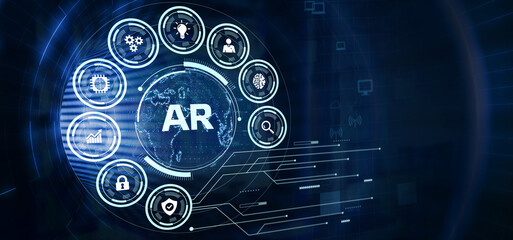 Ar, augmented reality icon. Business, Technology, Internet and network concept.