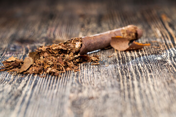 real tobacco from cigarettes