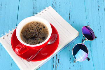 Coffee and sunglasses