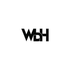 wbh letter original monogram logo design