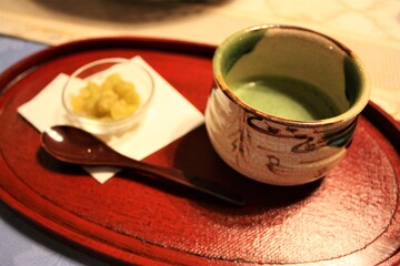 Matcha, Green tea at Japanese Tea Ceremony - 茶道 お抹茶 お茶菓子