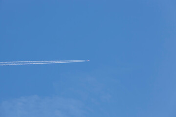 passenger plane flying