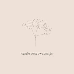 create your own magic concept card quote, gypsophila 