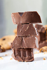 large chunks of milk chocolate