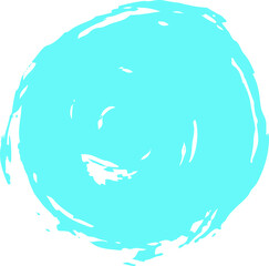 手書き水彩の円フレーム