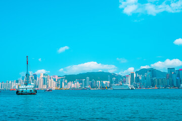 Naklejka premium Beautiful scenery of hong kong 홍콩의 멋진 풍경