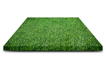 Green grass field isolated on white .Background for landscape, park and outdoor.