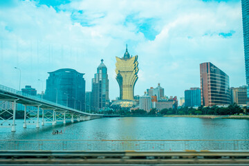 A street with great views from Macau 마카오에서 보이는 멋진 풍경의 거리