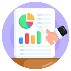 
Financial document flat icon, editable vector 

