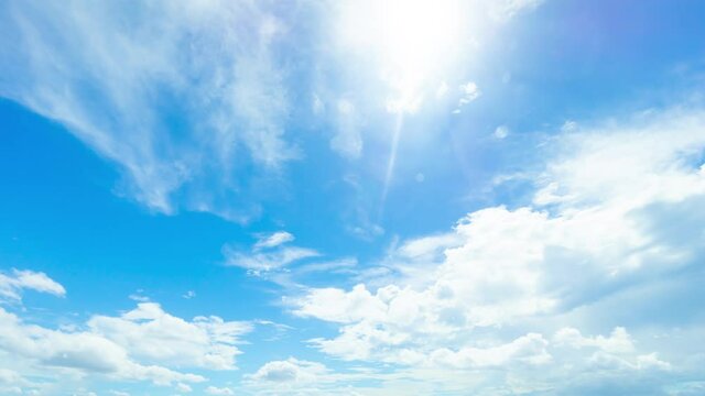 青空と雲　タイムラプス　夏 