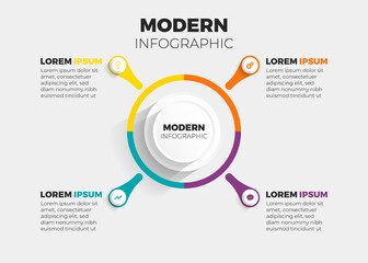 Modern Infographic 4 element