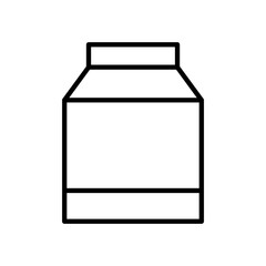 Milk box line icon. Editable stroke. Design template vector
