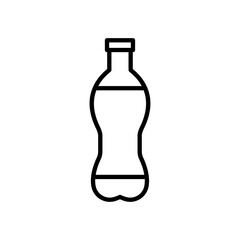 Plastic bottle line icon. Editable stroke. Design template vector