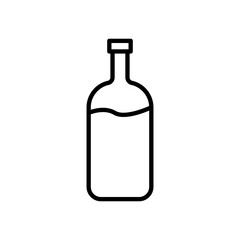 Bottle line icon. Editable stroke. Design template vector