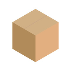Fototapeta premium Box icon on white background. Isolated vector sign symbol.