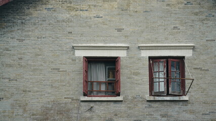 Fototapeta na wymiar More than one hundred years old architectures and buildings located in Shanghai of the China