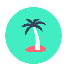 Palm Tree Colored Vector Icon