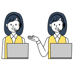 コールセンターの女性