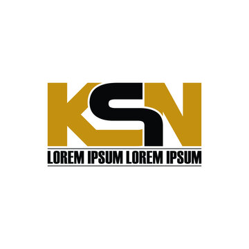 KSN letter monogram logo design vector