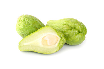 chayote isolated on white background