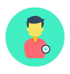 Add Contact Colored Vector Icon 