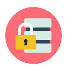 Data Protection Colored Vector Icon