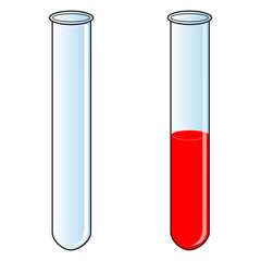 Test tube vector illustration,isolated on white background