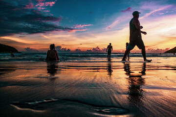 Fototapeta premium Seascape with dramatic sky