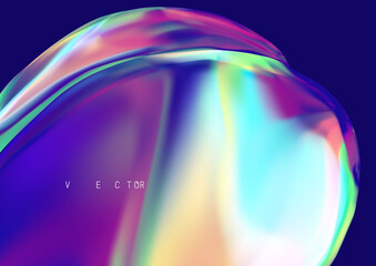 Multi-colored liquid on a dark background. Mesh. No trace.