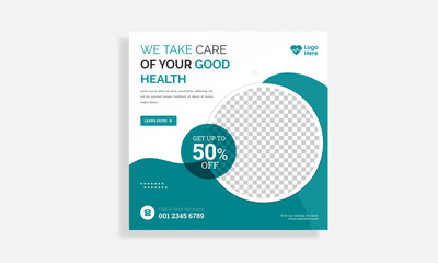 medical social banner template 