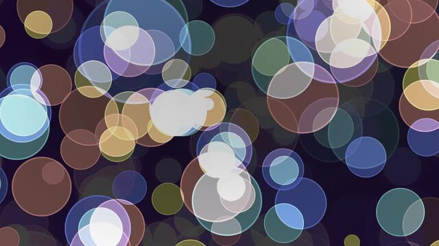 Colorful pastel bubble divine dimension bokeh blur absract dark screen background